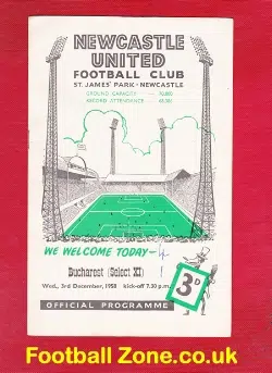 Newcastle United v Bucharest Select 1958 - Romania