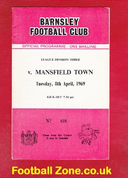 Barnsley v Mansfield Town 1969