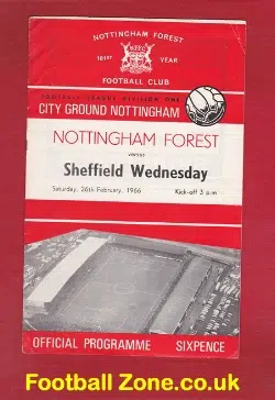 Nottingham Forest v Sheffield Wednesday 1966