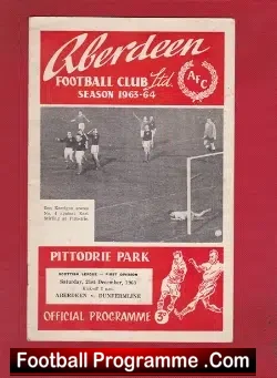 Aberdeen v Dunfermline Athletic 1963