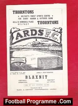 Ards v Portadown 1963 – to clear