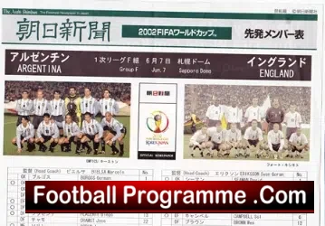 Argentina v England 2002 – Japan