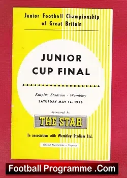 Army v National Boys Clubs 1956 – Junior Cup Final at Wembley
