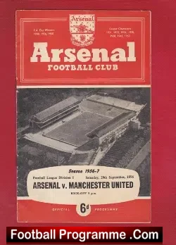 Arsenal v Manchester United 1956