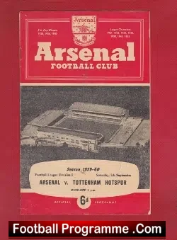 Arsenal v Tottenham 1959 – to clear