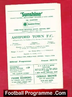 Ashford Town v Trowbridge Town 1973