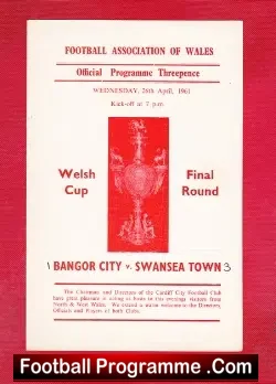 Bangor City v Swansea Town 1961 – Wales Cup Final