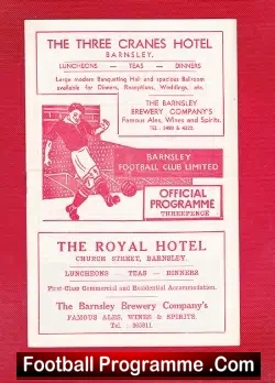 Barnsley v Charlton Athletic 1957 - football programme