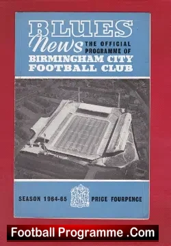 Birmingham City v WBA 1964 - football programme