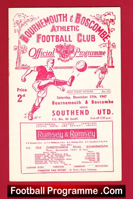 Bournemouth v Southend United 1947