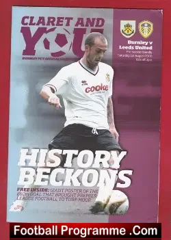 Burnley v Leeds United 2009 - Pre Season Friendly - football programme
