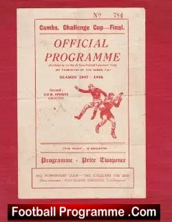 Cambridge Town v Ely City 1948 – Cup Final – Multi Autographs