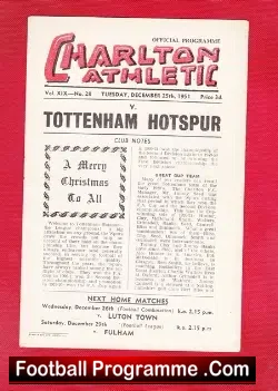 Charlton Athletic v Tottenham 1951