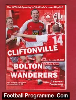 Cliftonville v Bolton Wanderers 2010 – Ireland