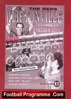 Cliftonville v Lincoln City 2002 – Ireland