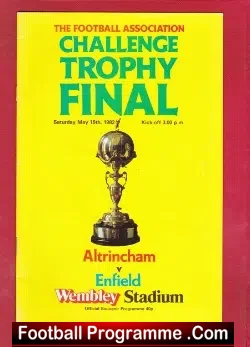 Enfield v Altrincham 1982 – Challenge Trophy Final Wembley