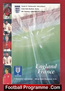 England v France 1999 – U21 at Derby County