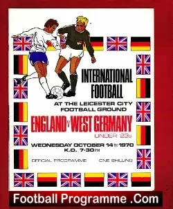England v Germany 1970 – U23 at Leicester City