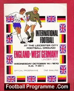 England v Germany 1970 – Under 23 at Leicester City