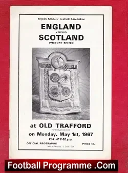 England v Scotland 1967 – School Boys At Old Trafford