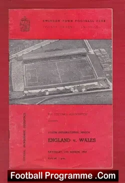 England v Wales 1962 – Schoolboys at Swindon