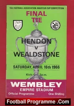 Hendon v Wealdstone 1966 – Amateur Cup Final Wembley
