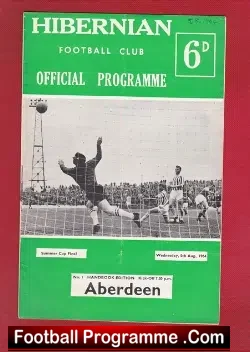 Hibernian Hibs v Aberdeen 1964 – The Summer Cup Final