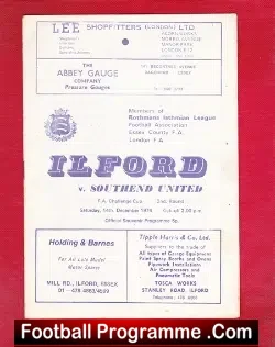 Ilford v Southend 1974 - football programme