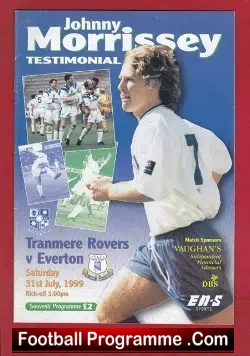 Johnny Morrissey Testimonial Benefit Match Tranmere Rovers 1999