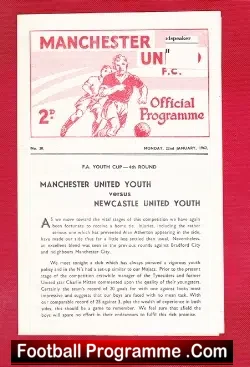 Manchester United v Newcastle United 1962 – Youth Cup