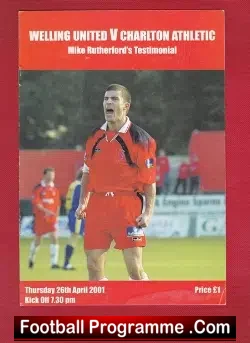Mike Rutherford Testimonial Benefit Match Welling United 2001