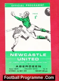 Newcastle United v Aberdeen 1970 – Challenge Match
