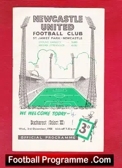 Newcastle United v Bucharest Select 1958 – Romania