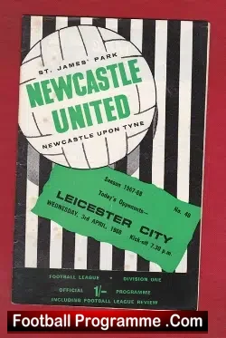 Newcastle United v Leicester City 1968