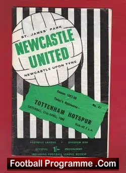 Newcastle United v Tottenham 1968