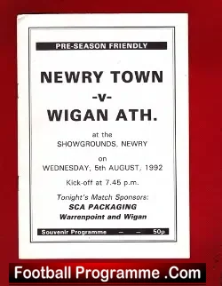 Newry Town v Wigan Athletic 1992 – in Ireland