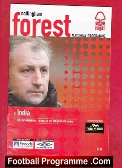 Nottingham Forest v India 2001 – Friendly Match