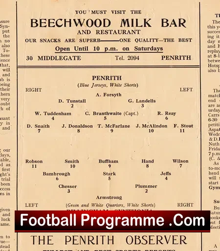 Penrith v Billingham Synthonia 1949