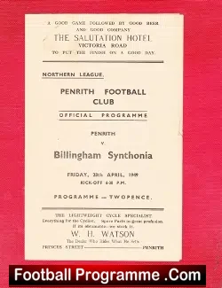Penrith v Billingham Synthonia 1949