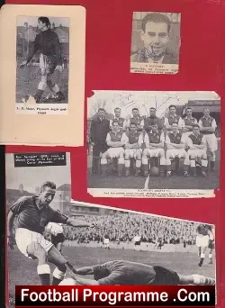 Plymouth Football Club Autographs 1950s