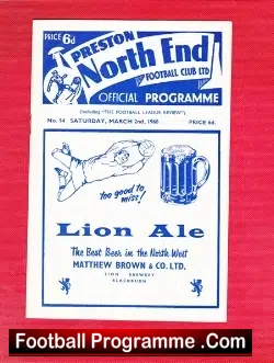 Preston North End v Carlisle United 1968 - football programme