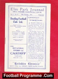 Royal Air Force RAF v FA X1 1946 - at Reading inc Liddle - football programme