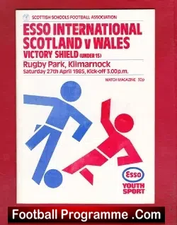 Scotland v Wales 1985 – Schoolboys at Kilmarnock