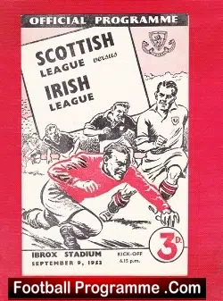 Scottish League v Irish League 1953 – at Ibrox Rangers