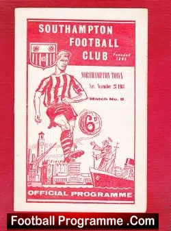 Southampton v Northampton Town 1963 – Multi Autographed