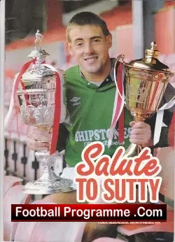 Steve Sutton Testimonial Brochure Benefit Nottingham Forest 1992 - football programme