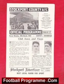 Stockport County v Rochdale 1948