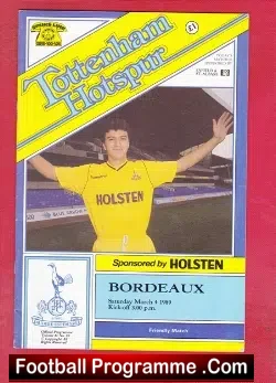 Tottenham Hotspur v Bordeaux 1989 – Friendly Match