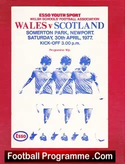 Wales v Scotland 1977 – Schoolboys at Newport