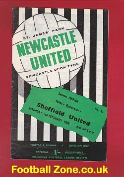 Newcastle United v Sheffield United 1968